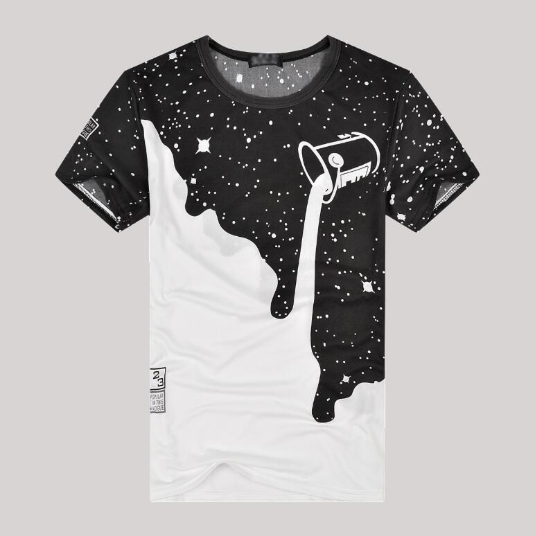 New Summer Brand Tshirts For Mens Tee Shirts With Milk Printed Short Sleeve Luxury Designer T Shirt 3D Design Tops Clothing M-XXL