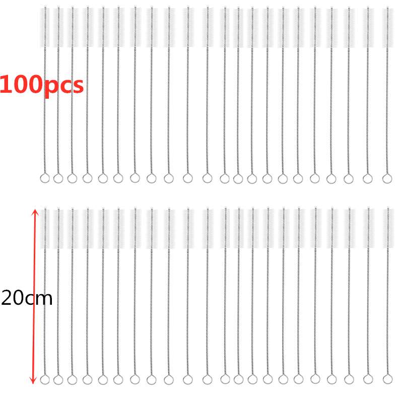 

100pcs 20cm Drinking Straws Brushes Pipes Brush Cleaning Brush for Glass Straws Cleaner