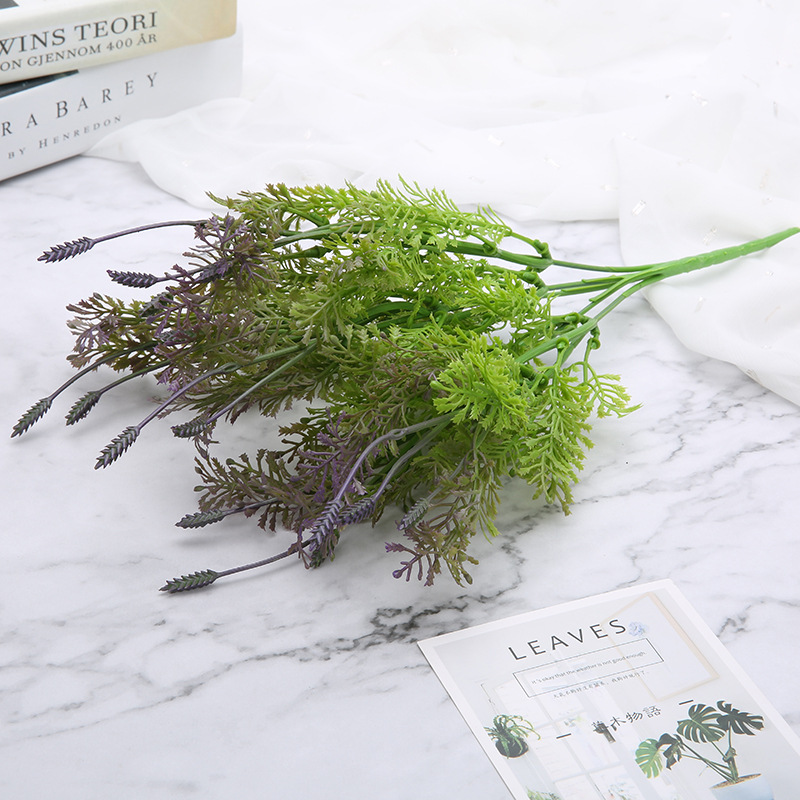 

Plastic Artificial Plants Green Grass plastic flower Plant Wedding Home Decoration Table Decors, Purple