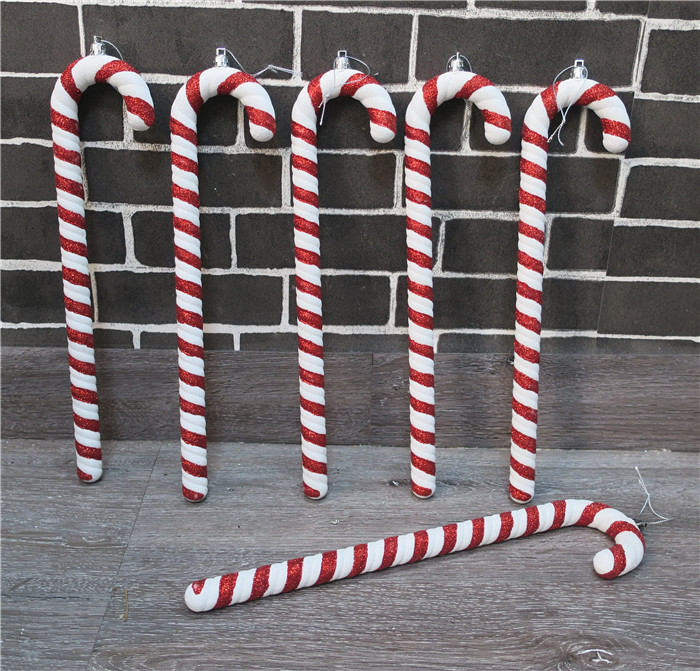 

Christmas decorations kindergarten dance show performance photo studio shooting props 33CM red and white cane gifts
