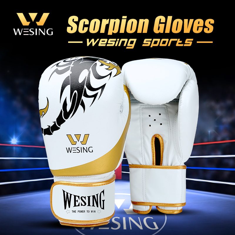 

Wesing New Scorpion Pattern Boxing Gloves Muay Thai Gloves Guantes De Boxeo Kickboxing Sanda Training Gloves luva boxe T191226