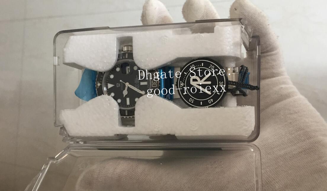 

Top Mens Watch 904L Steel Watches Automatic Cal.2824 Ceramic Bezel 116610 Dive Men Chronometer Perpetual Eta Sport AR Factory Wristwatches, Black