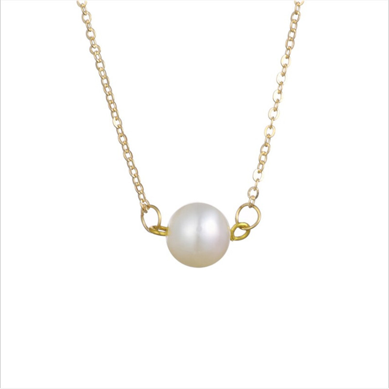 

Pearl Pendant Choker Necklaces Gold Silver Color Clavicle Chain For Fashion Women Girls Sweet Jewelry Gifts