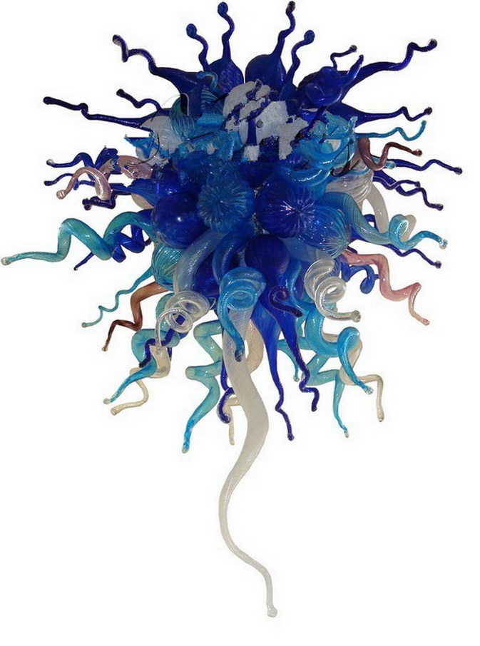 

Modern Home Murano Pendant Lamps AC 110v 120v LED Light Source Handmade Blown Glass Art Chandelier