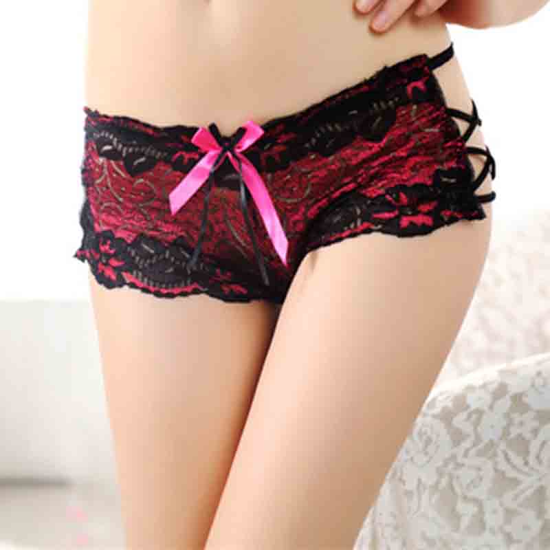 

Hollow out Lace women panties briefs floral see through bandage underwears boxers shorts sexy low rise lingeries woman fashion clothing, Underwear bag(just order bag not ship)