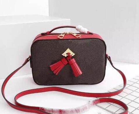 

Newset Classic Letter Flowers Bgs Camera With Tassel Belt Bags Women Real Leather Handbag Shoulder Crossbody Bag Totes Lady Purse, As picture 1