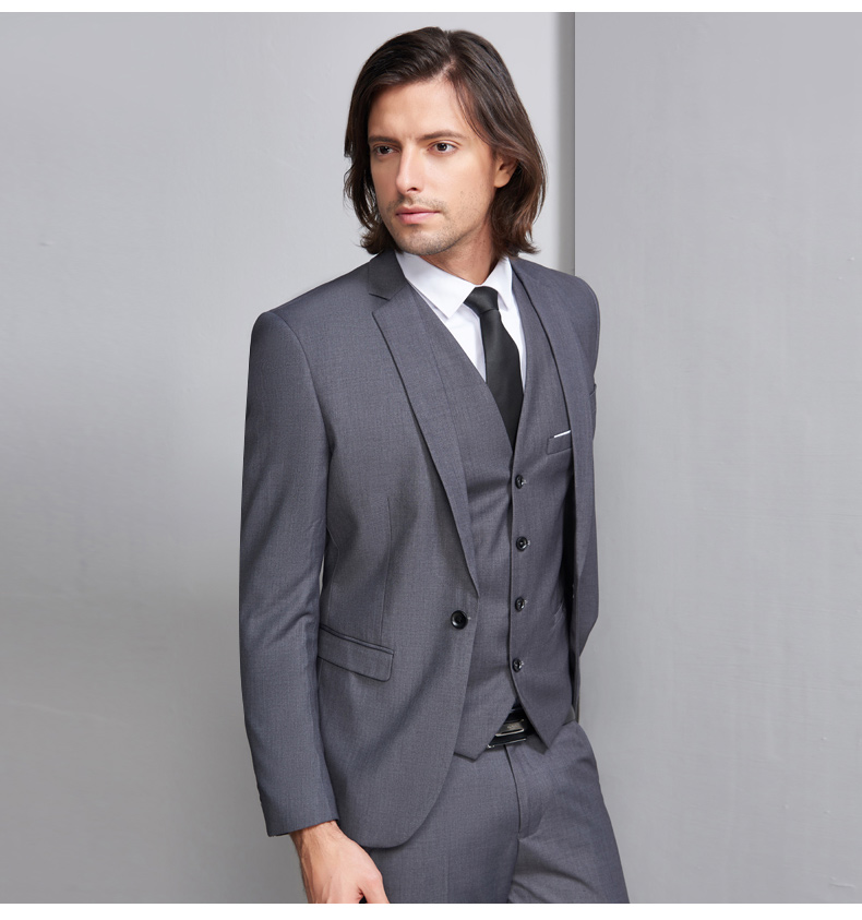 

Handsome Groomsmen Notch Lapel Groom Tuxedos One Button Men Suits Wedding/Prom Best Man Blazer ( Jacket+Pants+Vest+Tie) 930, Same as image