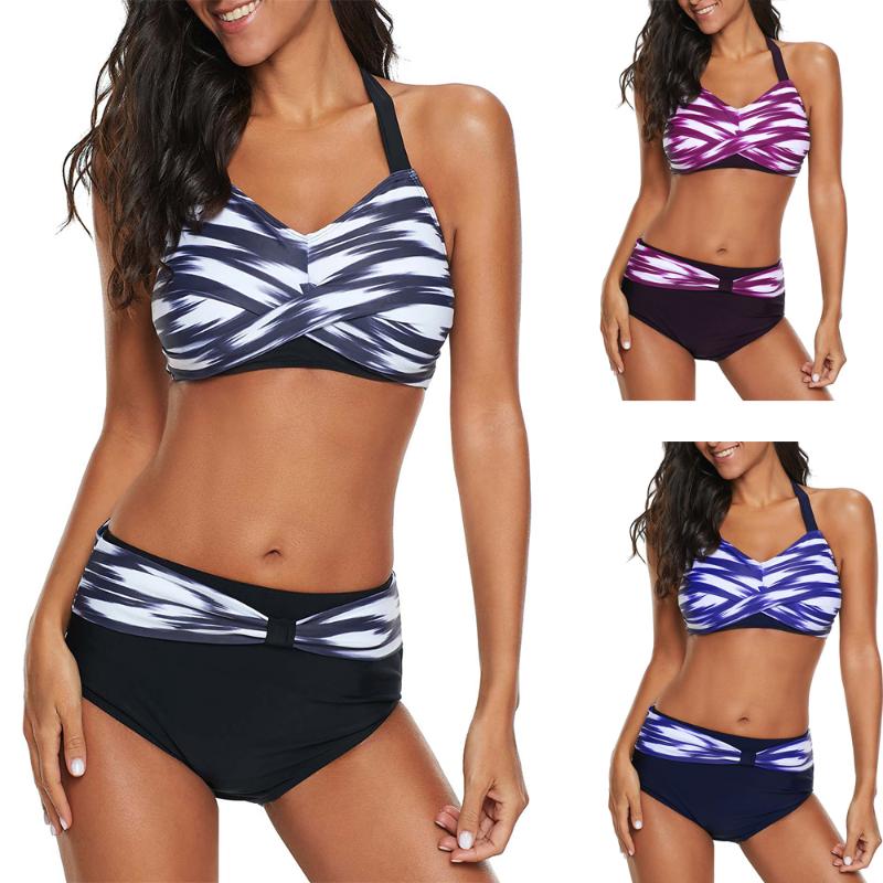 

2019 New Women' Bikini swimwear high waist Swimsuits Swimwear Push Up Bikini Set Women' Plus Size 5XL Swimsuit