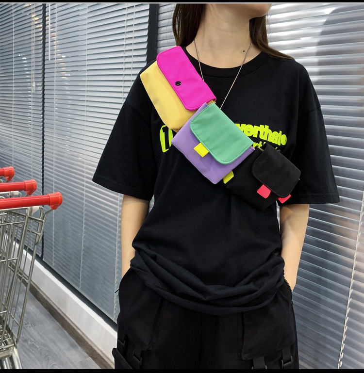 

New Design Cool Small Waterproof Fanny Packs for Women 2020 Travel Belt Bag Waist Packs Female Phone Purses Lady Chest Bags, Black