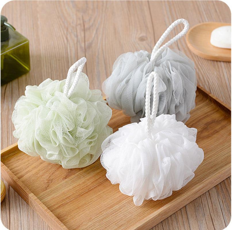 

New Style Multicolour bath ball Scrub Strap Exfoliate Puff Sponge Loofah Flower Lace Ball bath towel scrubber Body cleaning