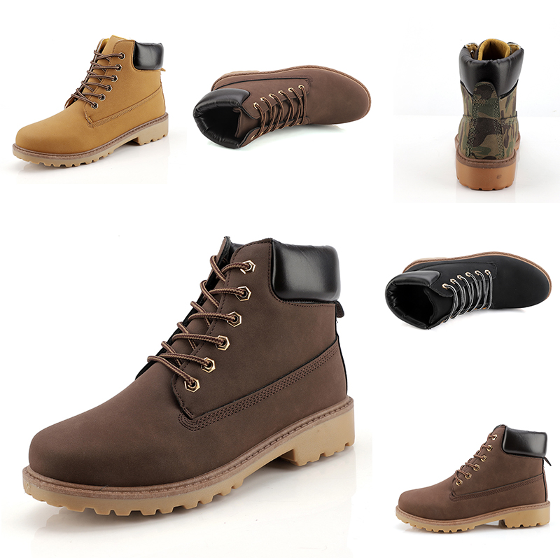 

Cheap Fashion Leather Designer boots Lead the trend Men boots Camouflage black brown boots winter autumn Homemade brand Made in China 39-44