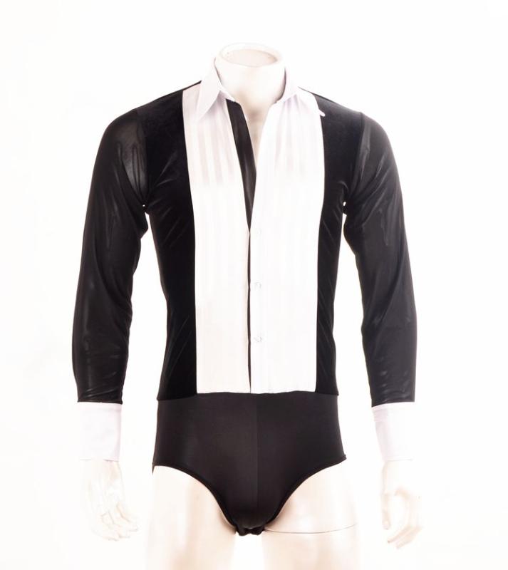

2020New Men Ballroom Dance Tops male Black long sleeves Latin Shirt modern Dance clothing Cha Cha/Rumba/Samba/spanish wear