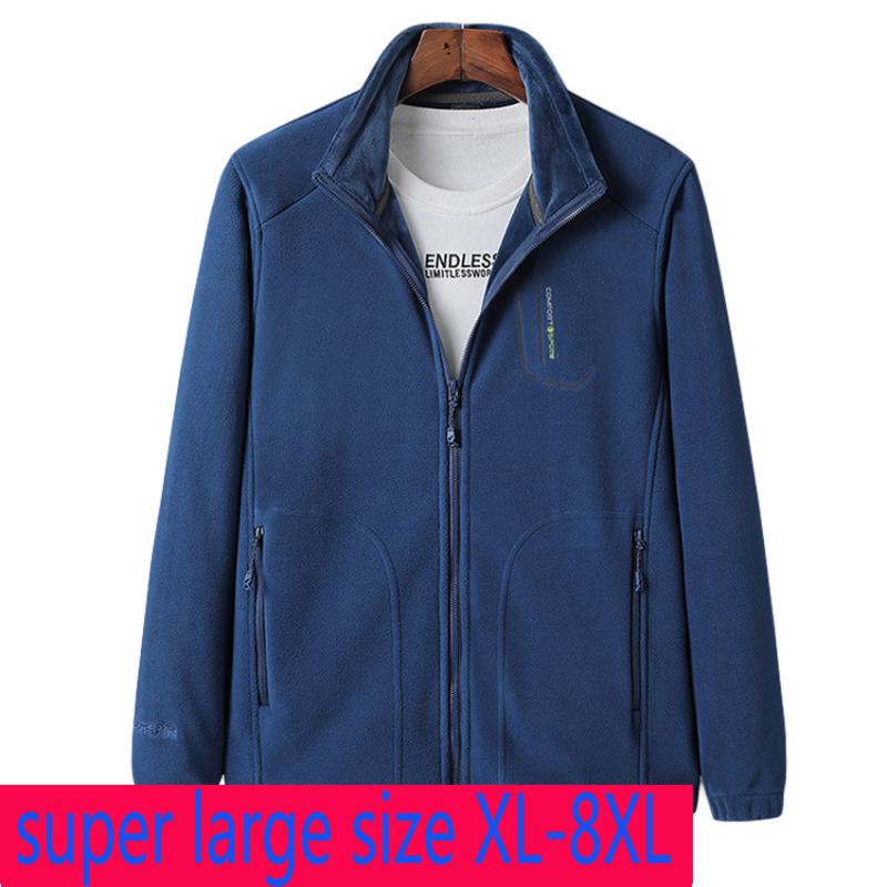 

New Fashion Men Spring Autumn Super Large Loose Oversized Winter Casual Mandarin Collar Mens Jackets And Coats Plus Size -8XL, Black