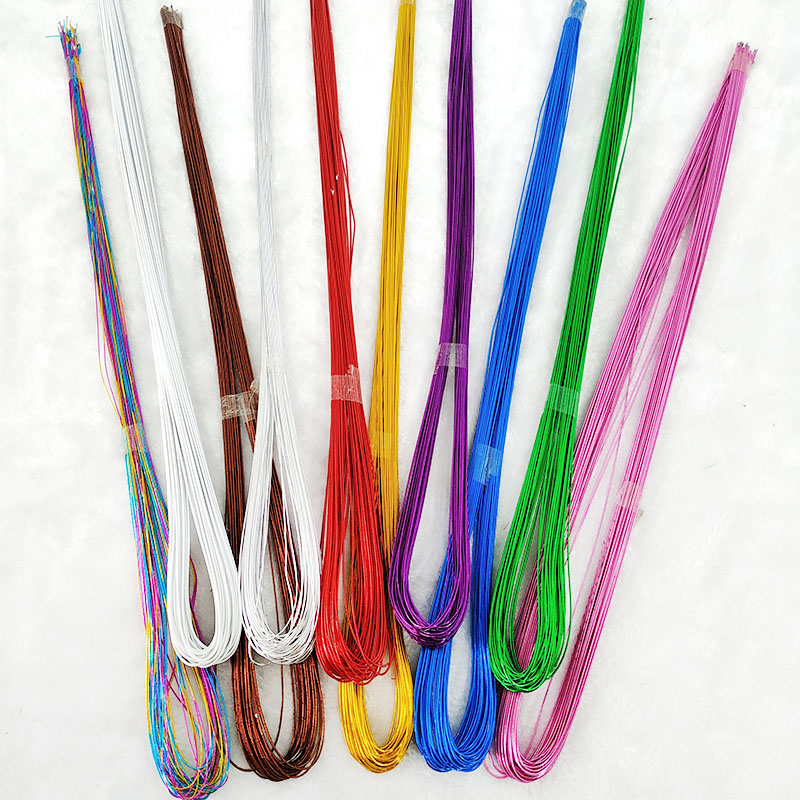 

70 Pcs/Lot Silk Flower Materials Iron Wires 22# 24# Nylon Flower Stocking Iron Wires Accessories Mesh Flower Materials Long 80cm