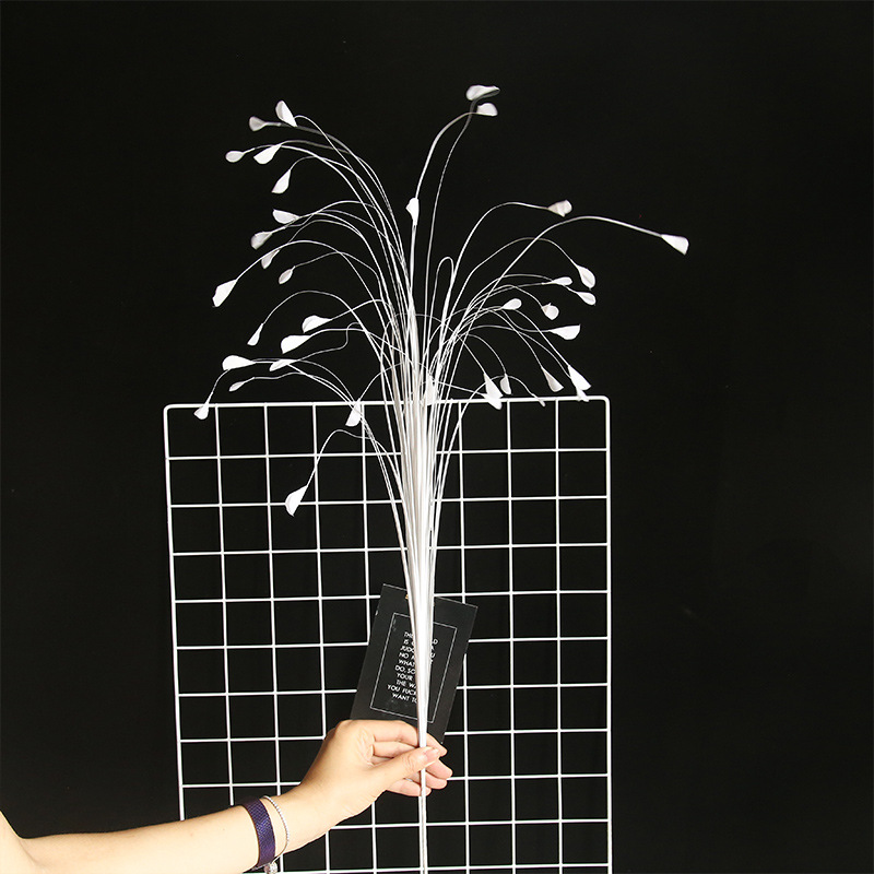 

10Pcs/Lot 91CM Simulation White Large peacock tail grass artificial flower home decoration wedding road lead flower wall fake plants