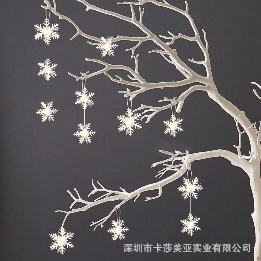 

12 3D snowflakes Christmas decorations Christmas paper strings New year decorations and