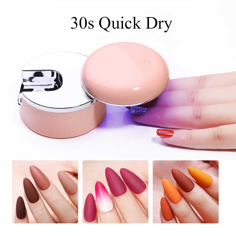 

3W Nail UV Lamp Nail Dryer Mini Shape UV LED Lamp Wireless Portable USB Cable Nails Tools for Curing Dryer Machine, 04