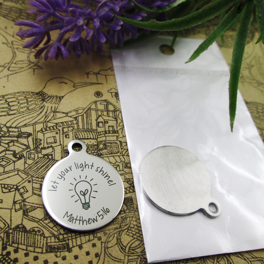 

40pcs--"let your light shine Matthew"stainless steel charms more style for choosing DIY Charms pendants for necklace