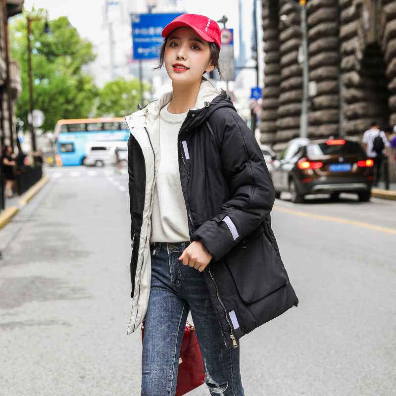 

Korean Style Women Long Jacket 2020 Winter Solid Parkas Hooded Slim Warm Coat Femme Plus Size Casual Outwear Ropa Invierno Mujer, Beige