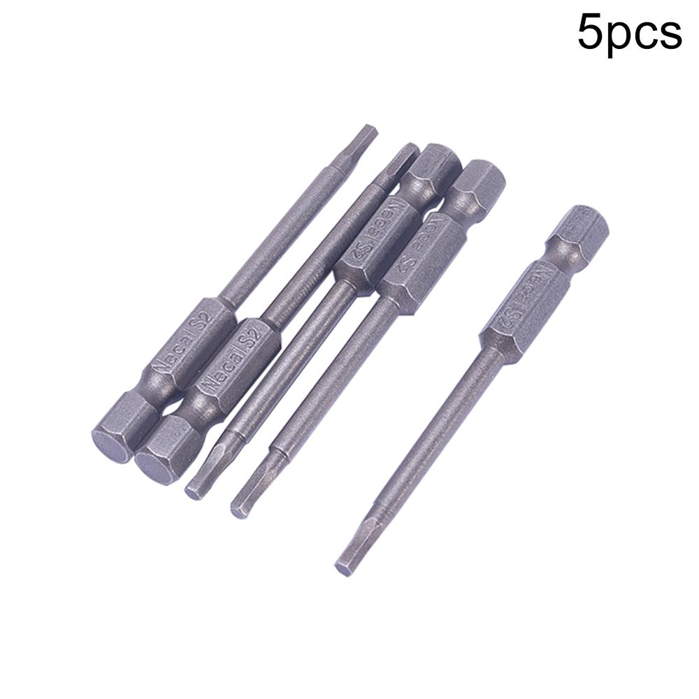 

Utoolmart 5 Pcs Hand Tools for Home 1/4" Hex Shank Magnetic Screwdriver Bits S2 65mm Length H2.5 H3 Hexagon Head Bit Screwdriver