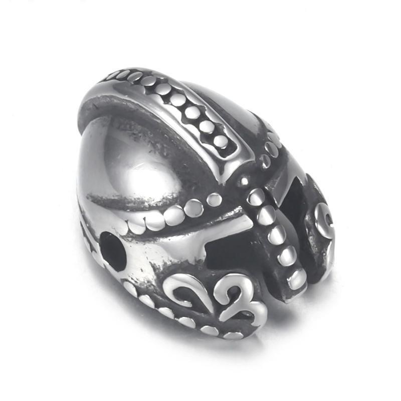 

Roman Warrior Helmet Stainless Steel Beads 2mm Hole for Beaded Bracelet Jewelry Making Metal Spacer Bead DIY Accessories