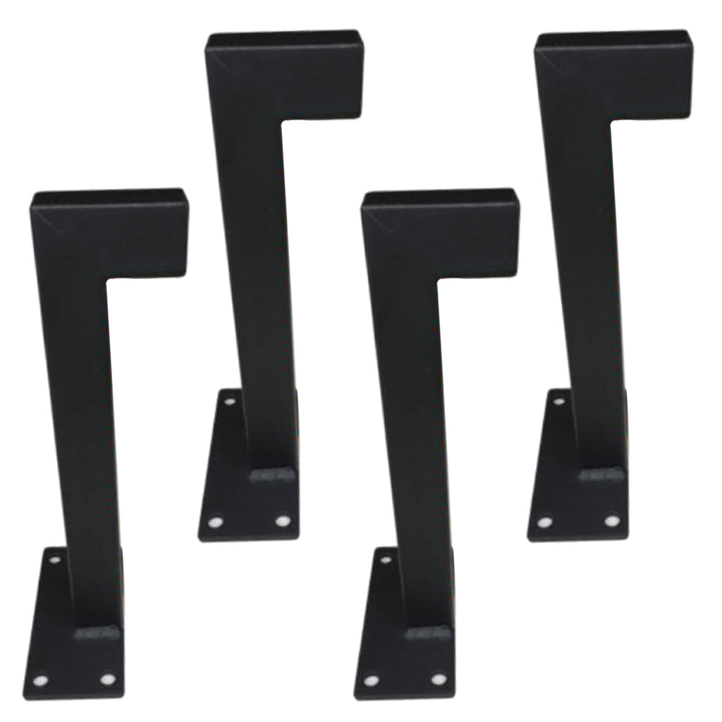 

4x heavy duty metal black wall shelf bracket support for 20cm width boards