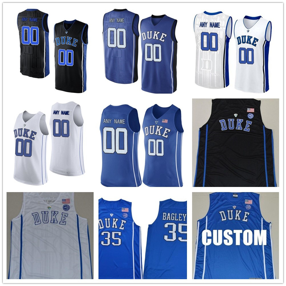 

Men Customized Duke Blue Devils College Jersey Custom made any name number stitched Blue White Black Basketball jerseys Cheap, Colour 2