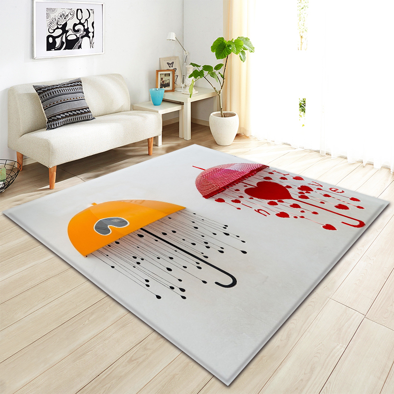 

Modern Carpet Area Rugs Flannel Memory Foam Romantic Valentine's Day Decor Bedroom Floor Carpet Living Room Rugs and Carpets, No-8