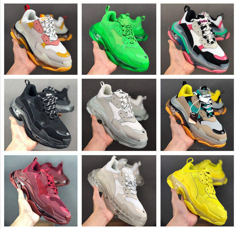 

2020 FW 3.0 Triple Sneaker Clear Sole Mens Women S Fashion Vintage West Old Grandpa Trainers Casual Shoes Size 36-45, Color-3
