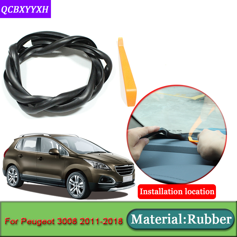

Car-styling For 3008 2011-2018 Anti-Noise Soundproof Dustproof Car Dashboard Windshield Sealing Strips Auto Accessories