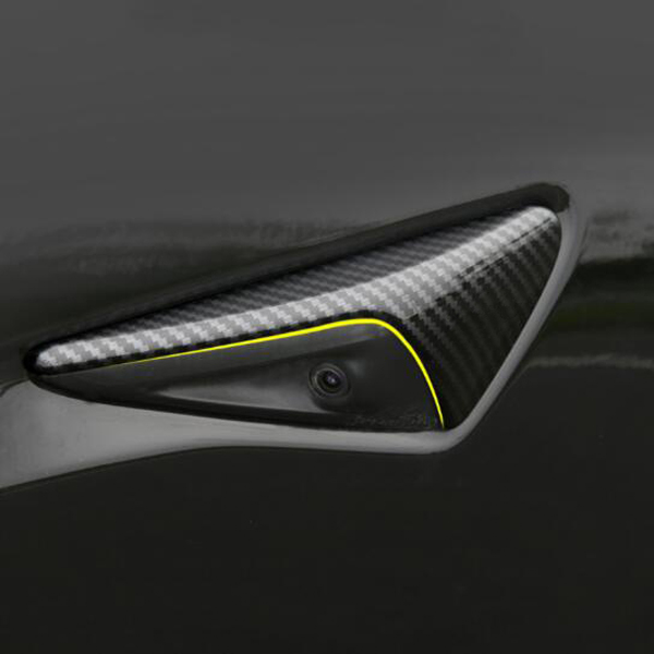 High quality chrome 2pcs car Front fender side mark adornment body decorative sticker with For Tesla Model3 model 3