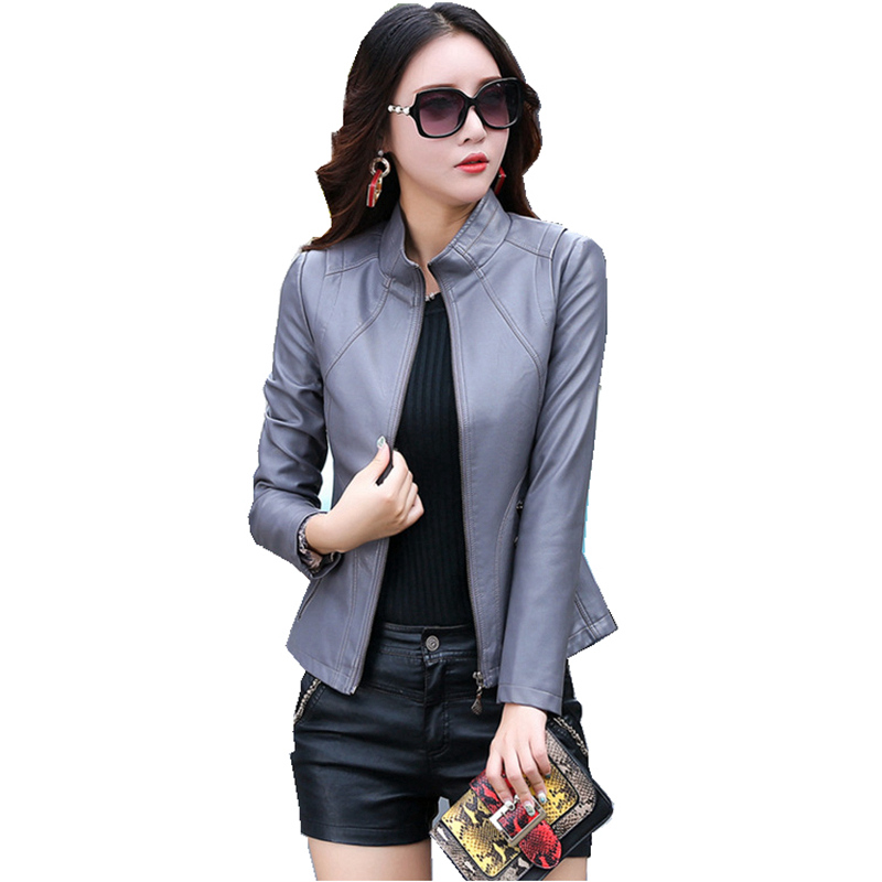 

Luxury Genuine Leather Suede Coat Jacket Spring Autumn Women Slim Moto Outerwear Coats Garment Plus Size LF9152, Black