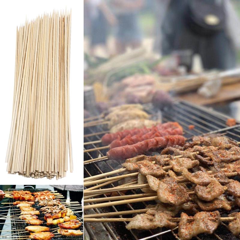 

880pcs 25cm Bamboo Sticks BBQ Skewers Disposable Meat Vegetables Skewers Candy Stick Barbecue Needle Set For Picnic Camping