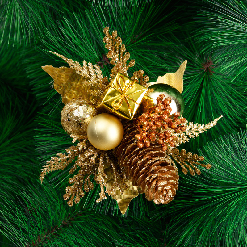 

5pcs DIY Cutting Artificial Spruce Gift package Ball pine branch cone Home Ornament Festivals Christmas Tree Decor Party Supply