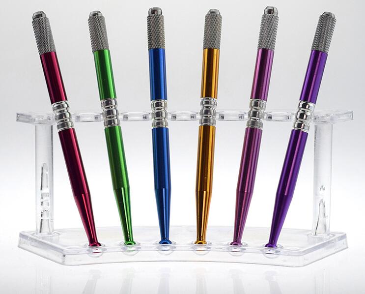 

Hot Tattoo Pen Makeup Crystal Acrylic Manual Tattoo Pen Microblading Permanent Eyebrow Tools For Women Men 2019