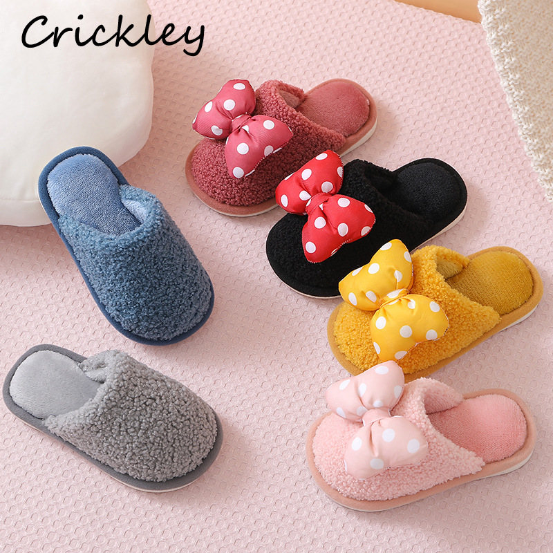 Kids Baby Toddler Girls Boys Walking Slippers Indoor Dinosaur Flock Winter Warm Casual Shoes 1-5 Years Old