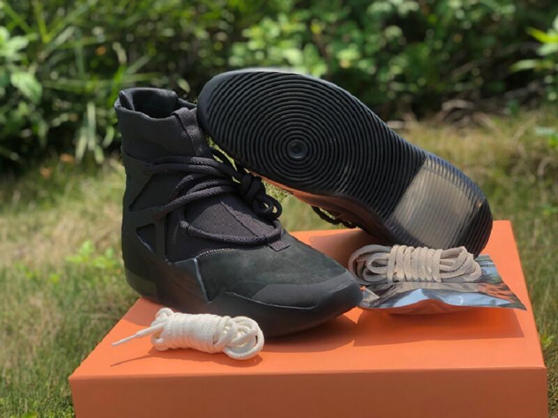 

New Exclusive Fear of God 1 Triple Black Athletic Designer Shoes Comfort Noir FOG1 Fashion Sport Chaussures Sneakers Ship With Box, Off noir