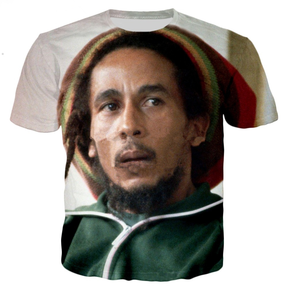 

Newest Popular Singer Reggae Bob Marley T Shirt Men Women Unisex Funny 3d Print Summer Short Sleeve O Neck Crewneck Casual Tops A121, Multi