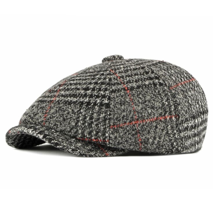 

Sboy Hats CEQING032 Autumn Adult Adjustable Cotton Octagonal Hat Vintage British Men Curved Berets Caps Pumpkin Gatsby, 001