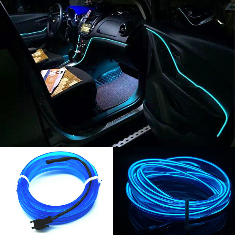 

Mini New 6.5 Ft Car Interior Lighting LED Strip Decoration Garland Wire Rope Tube Line Flexible Neon Light With Cigarette Drive