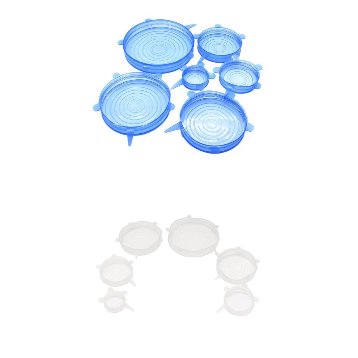 

12pcs/set silicone stretch lids reusable bowl wrap lids for bowls cups jars
