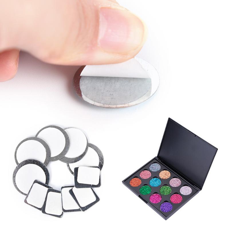 

20X Round Rectangle Magnetic Eyeshadow Palette Tightly Metal Stickers For Eyeshadow To Hold