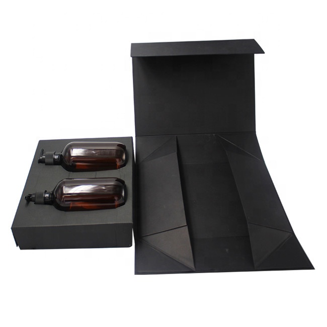 

Matte Lamination Book Shaped Rigid Paper Flap Custom Printed Magnetic Closure Gift Black Magnet Box