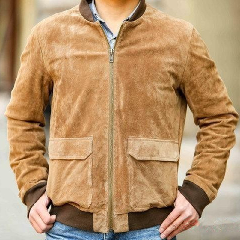 jaqueta couro de porco