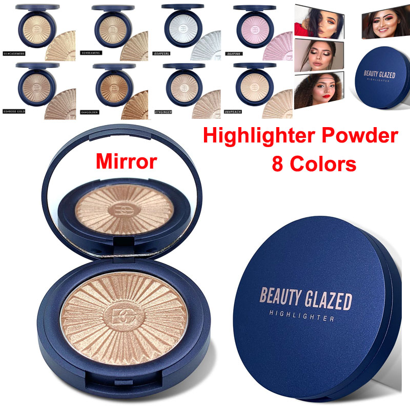 

Beauty Glazed Makeup Highlighter Contour Glow Powder Contouring Skin Brighten Face Bronzer Blusher Eyeshadow Palette 8 Color Shimmer powder, Pls choose