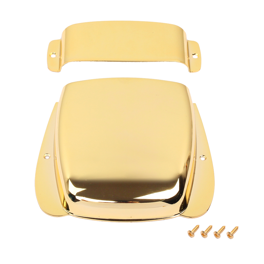 

Vintage Style Bass Bridge Pickup Cover Protector With Screws Golden
