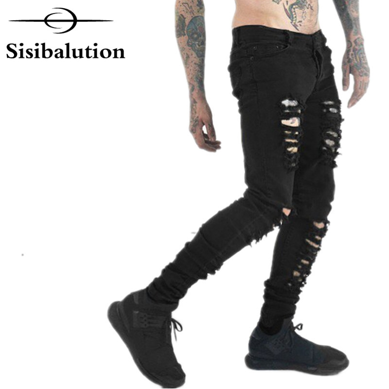 

2017 jeans design high quality men comfortable pants male brand ripped jeans torn for youngman street clothing, Hei