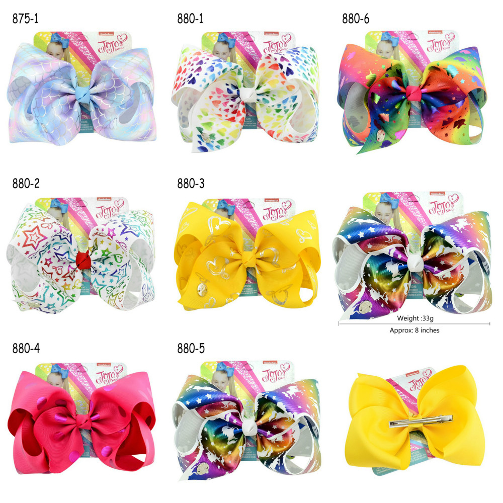 

Baby Girls Hair Accessories Fashion Designer Rainbow Stars Love Unicorn Barrettes Kids Bow Hair Clip Children Hair Accessories, 875-4