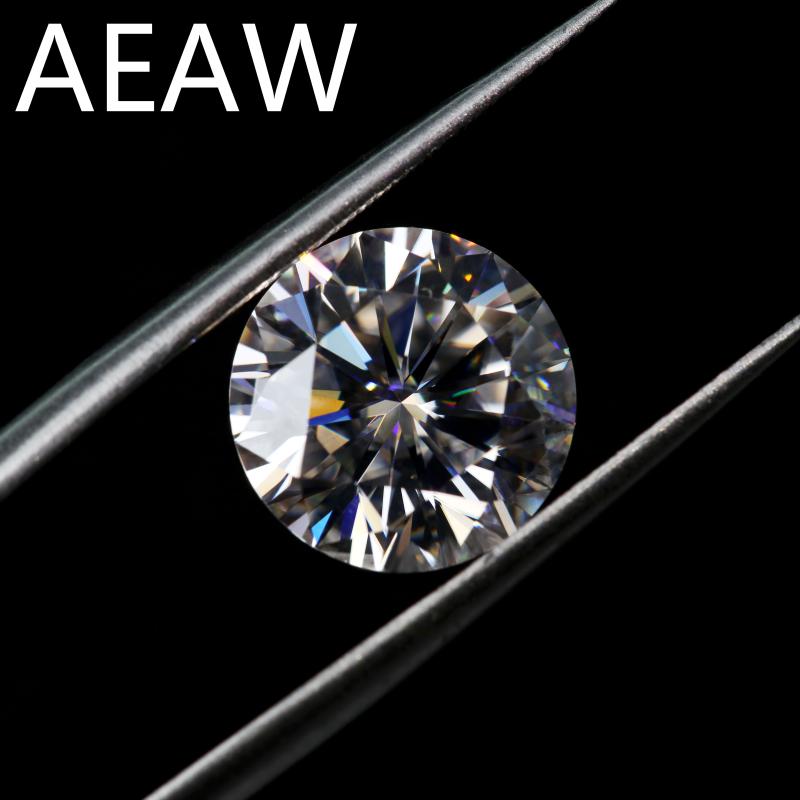 

Round Brilliant Cut 1.0ct Carat 6.5mm EF Similar to charles colvard Moissanite Loose Stone Excellent Cut Grade Test Positive, Black