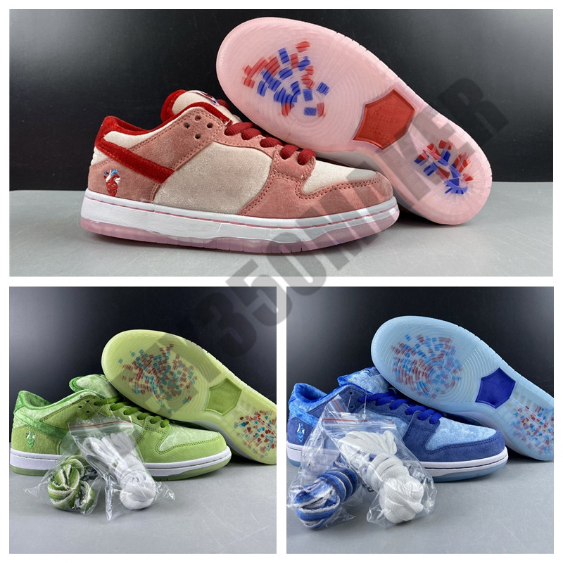 

2020 SB Valentine's Day StrangeLove Dunk pink blue green Low Skateboard Shoes Men Women Fashion Comfortable Trainer Sneakers CT2552-800
